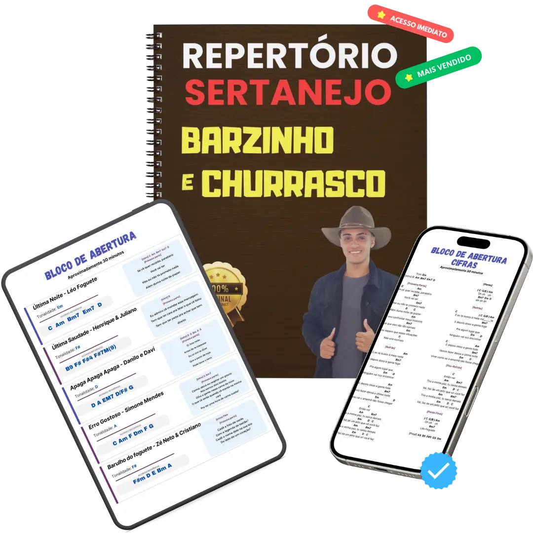 Mockup do Repertório Sertanejo PRO